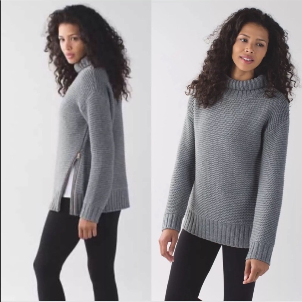 Lululemon karma Kurmasama 100% Merino Wool Gray 6